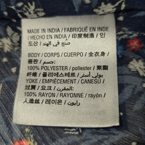 Style & Co Womens XL Top Sheer Cover Up Overlay Flowy Batwing Floral Striped - Picture 10 of 11